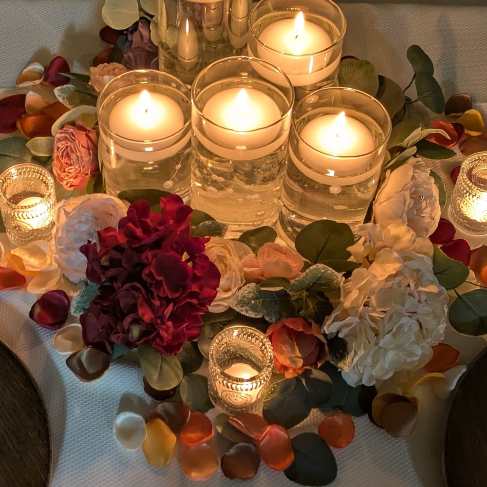 Elegant Floral Candle Centerpiece